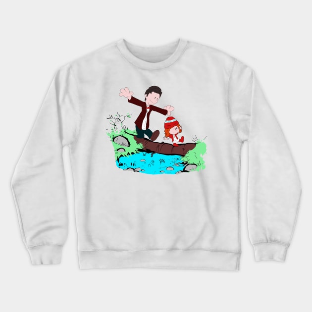 Amy & Doctor Crewneck Sweatshirt by Uwaki